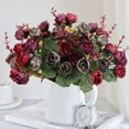thumbnail image 4 of 21-Head Artificial Silk Rose Bouquet - Fall Wedding Flowers, Home Decor Centerpiece, Bridal Shower Gift, DIY Craft Florals, and Party Decorations, 4 of 9
