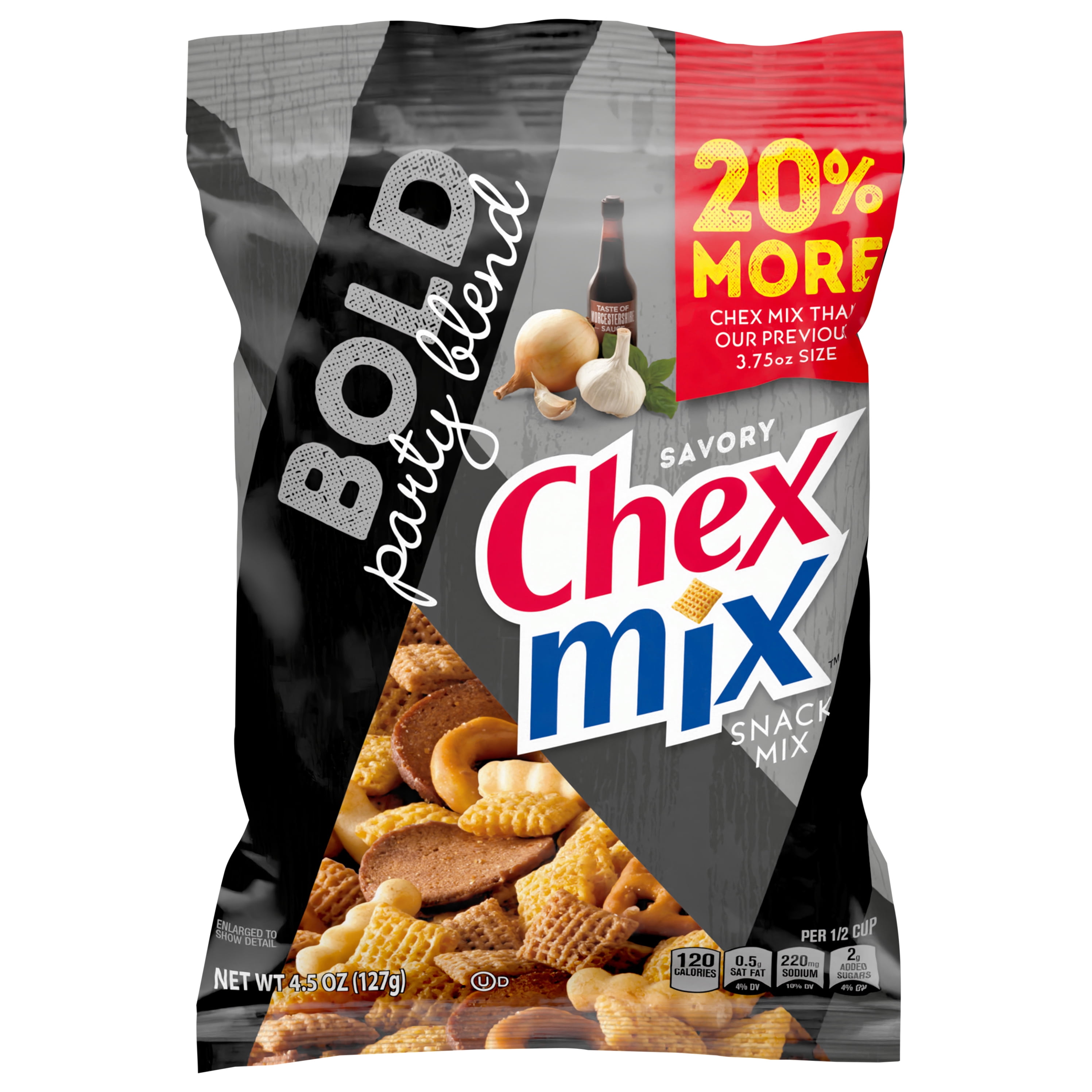 Chex Mix Bold Party Blend Savory Snack Mix, 4.5 oz (Pack of 8)
