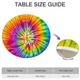 thumbnail image 6 of Colorful Tie Dye Pattern Round Fitted Tablecloth with Elastic Edge,Dining Table Cover Waterproof,Outdoor Round Tablecloth for Camping,Dining,Indoor and Outdoor, 6 of 7