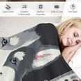 thumbnail image 3 of ONETECH Funny Husky Dog Blanket Soft Cozy Cute Huskie Dog Plush Throw Blanket Dog Gifts for Dog Lover Warm Flannel Animal Bedding Stuff Decor Blanket for Girls Kids Adults Women Bed Travel, 3 of 6