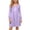 Purple, variant on Auroural Girls Dress Satin Girl'S Solid Color Round Neck Long Sleeve Dress Homewear Sleeping Dress Kids
