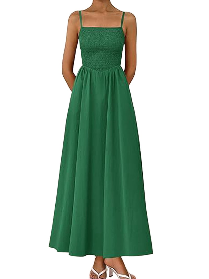 chinese dress ladies Stacie Pleated Halter Maxi Dress / Bright Blue | Meshki