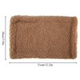 thumbnail image 3 of Small Guinea Pig Hamster Bed House Rectangular Plush Warm Mat Sleep Pad Cushion Pets 30*20cm (Light Brown), 3 of 5