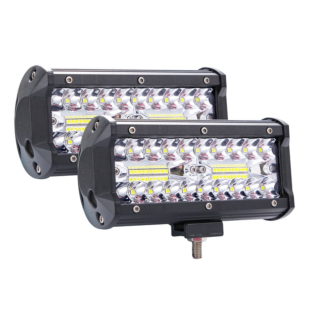 Barra de luz LED de 7 pulgadas, 240 W, 24000 lm, luces antiniebla, vainas LED todoterreno, luz antiniebla impermeable sumergible AIPROTE, luces de trabajo, inundación, punto súper brillante, haz combi JFHHH pequeña
