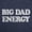 Heather Navy - Big Dad Energy, variant on Mens Big Dad Energy T Shirt Funny Father's Day Papa Vibes Tee for Guys Graphic Tees