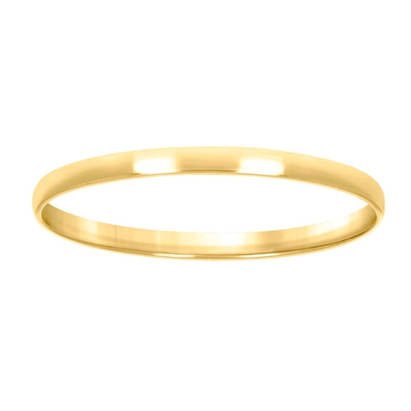 925 Sterling Silver Yellow-tone Womens Comfort-Fit Wedding Band 2mm Ring Size 11 Wedding Band for Women and Men