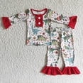 thumbnail image 1 of Ropa de dormir para bebé, Conjunto de camiseta de manga larga, pantalones, Papá Noel, ropa de noche, venta al por mayor, 1 of 2