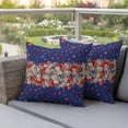 thumbnail image 4 of 4th of July Pillow Covers 2 Pack Independence Day Pillowcase Waterproof Outdoor Throw Pillow Cover for Patio Garden Square Cushion 16”x16”, 4 of 9