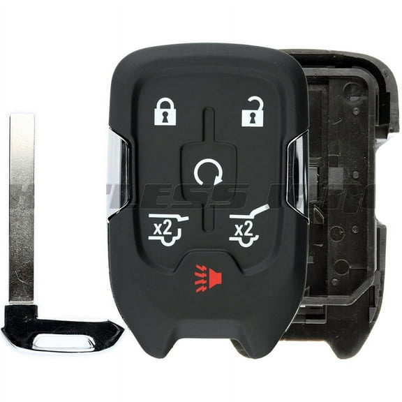 KeylessOption Keyless Entry Remote Key Fob Case Shell Button Pad Outer Cover Housing HYQ1AA for 2014-2017 Chevy Suburban Tahoe GMC Yukon