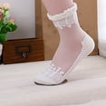 thumbnail image 4 of Ruanlalo Socks Ultra-thin Breathable Lace Short Ankle Socks for Gift Pink, 4 of 6