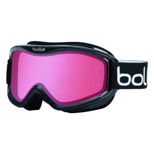 Bolle 20571 Mojo Ski Goggles Shiny Black Frame Vermillon Lens by Bolle