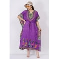 thumbnail image 4 of Women African Kaftan Maxi Swimsuit Beach Cover Up Nightwear Loungewear Casual Dress Ladies Free Size, 4 of 6