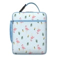 thumbnail image 5 of Reusable Lunch Tote Bag – Pink Flamingo & Tropical Beach Design, Boho Watercolor Summer Bird Print for Picnic, Work, School, 5 of 6