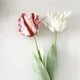 thumbnail image 4 of Xiao Hua 3 flores artificiales de tulipán loro 3D, vívidas y decorativas, tacto real, para el hogar, simulación de flores artificiales amarillas., 4 of 5