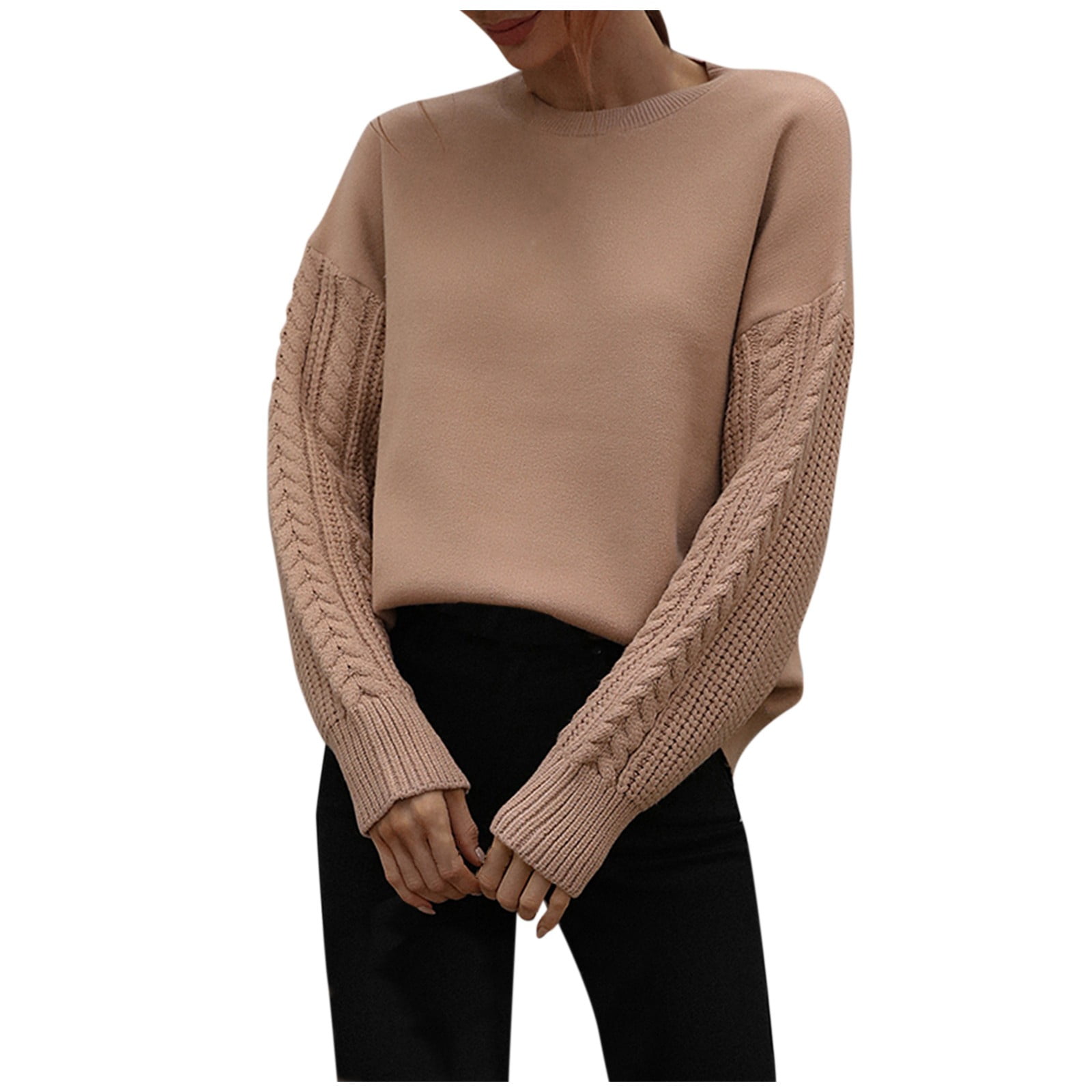 Womens Round Neck Jumper - Women'S Cashmere Sweater Solid Color
