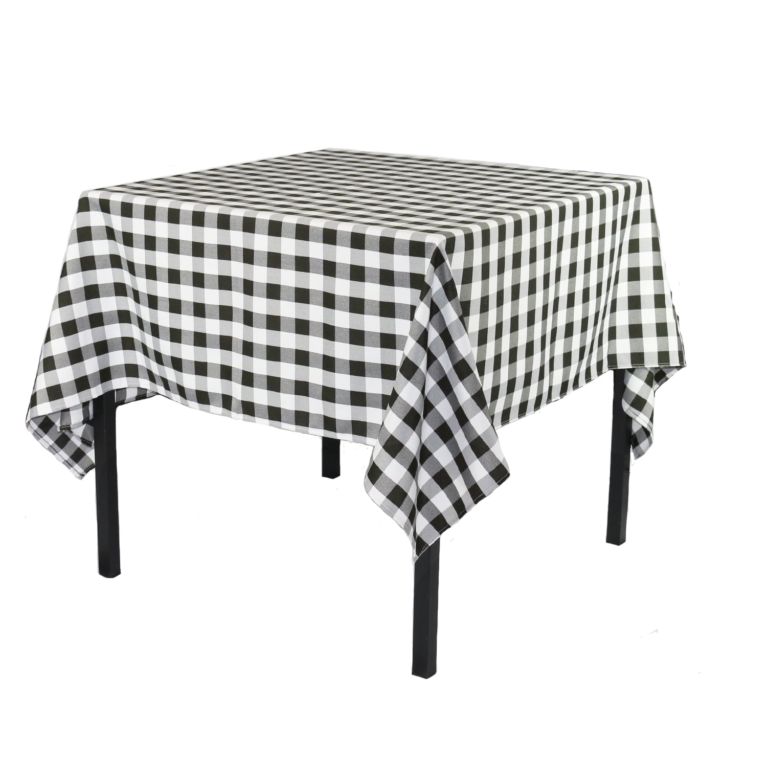 Your Chair Covers 84 x 84 Inch Square Polyester Tablecloth Gingham