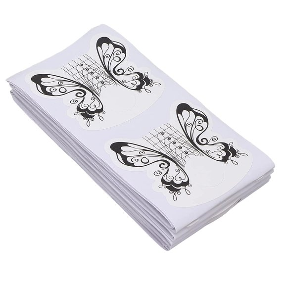 Nail Extension Sticker Form, 100pcs Nail Extension Guide Sticker Nail Art Tips Form Nail Guide Form Stickers Nail Tips Extension Form Sticker Tools for Short Nails