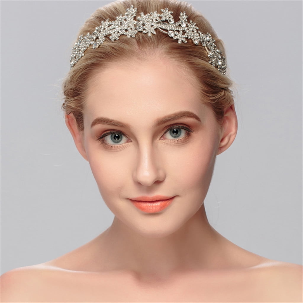 Bridal Bridesmaid Flower Girl Crystal Headband wedding Crown Tiara Jewelry 