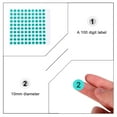 thumbnail image 3 of COSMOBETTY 100Pcs Number Labels Stickers Round 10mm Diameter for Clothing and in Green and Black, 3 of 6