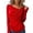 Red, variant on Women's Casual Long Sleeve Solid Color T Shirt for Everyday Wear - Soft Comfort Top for Spring Autumn Seasons, L, Green