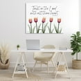 thumbnail image 3 of Stupell Industries Trust The Lord Tulips Religious Painting Gallery Wrapped Canvas Art Print Wall Art, 48 x 36, 3 of 8