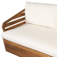 thumbnail image 5 of Christopher Knight Home 2-Piece Outdoor Patio Sectional Sofa Set with Cushions, 4 Seats, Teak+Beige, 5 of 15