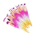 thumbnail image 3 of 20pcs Makeup Brushes Set Makeup Tool Cosmetic Tool Transparent Handle for Women (Gradient Pink Silver), 3 of 8