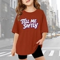 thumbnail image 2 of Shadoumai 5t Girls Shirts Solid Color Crewneck Shirt Short Sleeve T Shirt Soft Pullover Tops Baby Girl Summer Clothes, 2 of 4