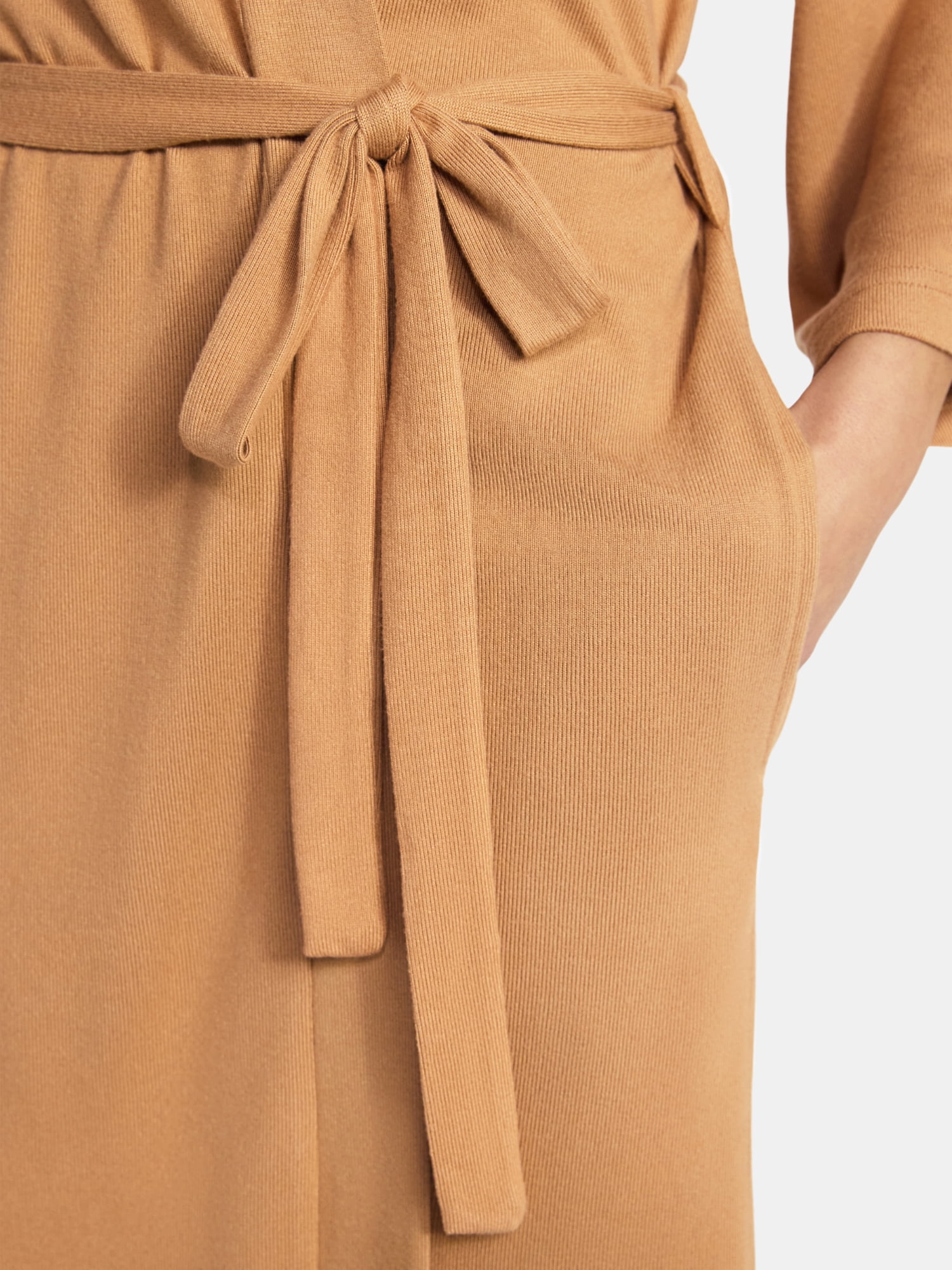 Lissome Women's Ultra Soft Stretchy Knit Belted Wrap Robe, Sizes S-3X