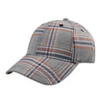 thumbnail image 2 of Checkered Plaid Baseball Cap Hat Unisex Blue Red, 2 of 4