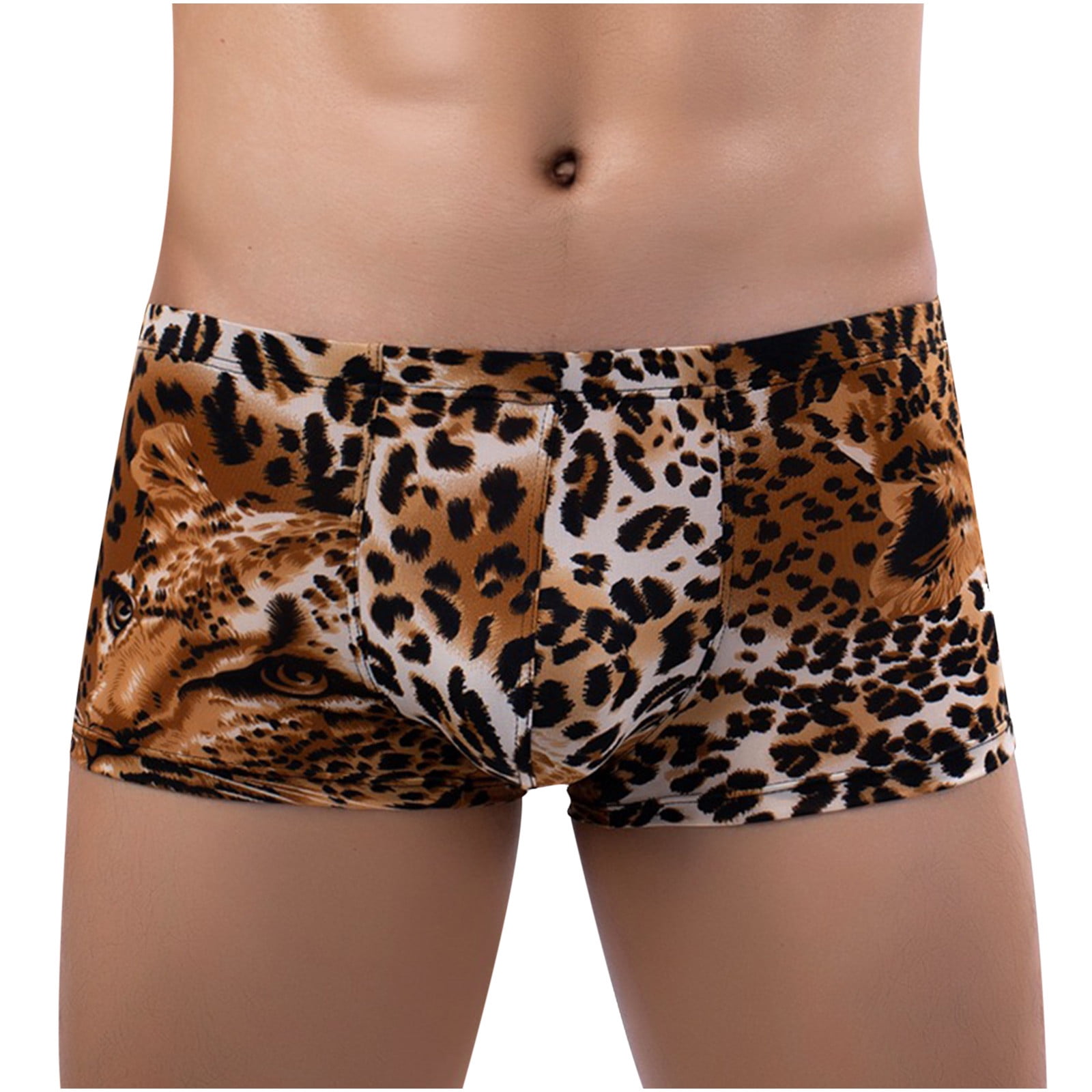 Honeeladyy Clearance Underwear Men Casual Fashion Leopard Print Attractive Breathable Boxers Briefs - Walmart.com
