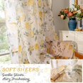 thumbnail image 3 of 78 Inch Long Sheer Voile Shade Curtain Offset Print Tulle Window Door Drape Curtain for Bedroom Living Room Balcony Coffee House - Size 1 Panels/Yellow Flowers, 3 of 3