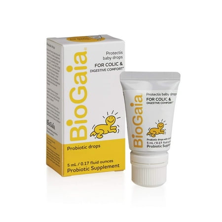 BioGaia Protectis Probiotics Drops for Baby, Infants, Newborn and Kids Colic, Spit-Up, Constipation and Digestive Comfort, 5 ML, 0.17 oz, 1
