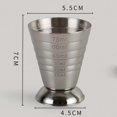 thumbnail image 5 of Worallymy Measuring Shot Cup Ounce Jigger Bar Drink Mixer Liquor Measuring Cup Measurer Milk Coffee Mug Stainless Steel, 5 of 9