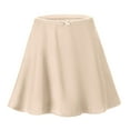 thumbnail image 4 of HZLPFO Women's Satin Mini Skirt Summer High Waisted Elastic Waist A-Line Silk Party Skirts With Shorts for Women Beige,XL, 4 of 7