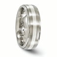 thumbnail image 4 of Edward Mirell Titanium Brushed&Polished w/Sterling Silver 7mm Band, 4 of 7