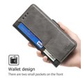 thumbnail image 4 of Pour Transsion Infinix Hot 40i Étui en Cuir Double Couleur Support Rabattable Couverture de Téléphone Intelligent - Noir+gris, 4 of 5