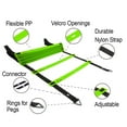 thumbnail image 5 of Wacces Speed Super Flat Adjustable Speed Agility Ladder for Soccer, Speed, Football, Fitness with Free Carry Bag - 20 Rungs Green, 5 of 8