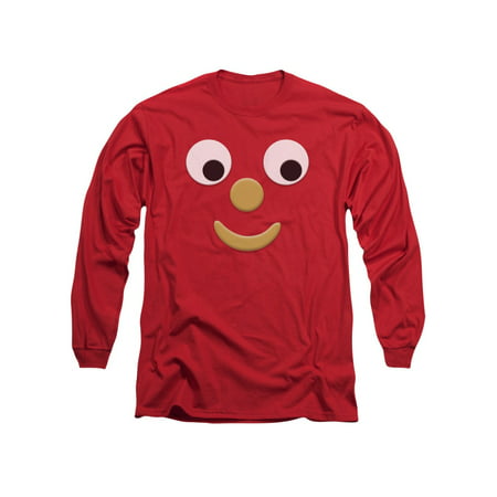 Gumby 1960's Claymation TV Series Blockhead J Face Adult Long-Sleeve T-Shirt