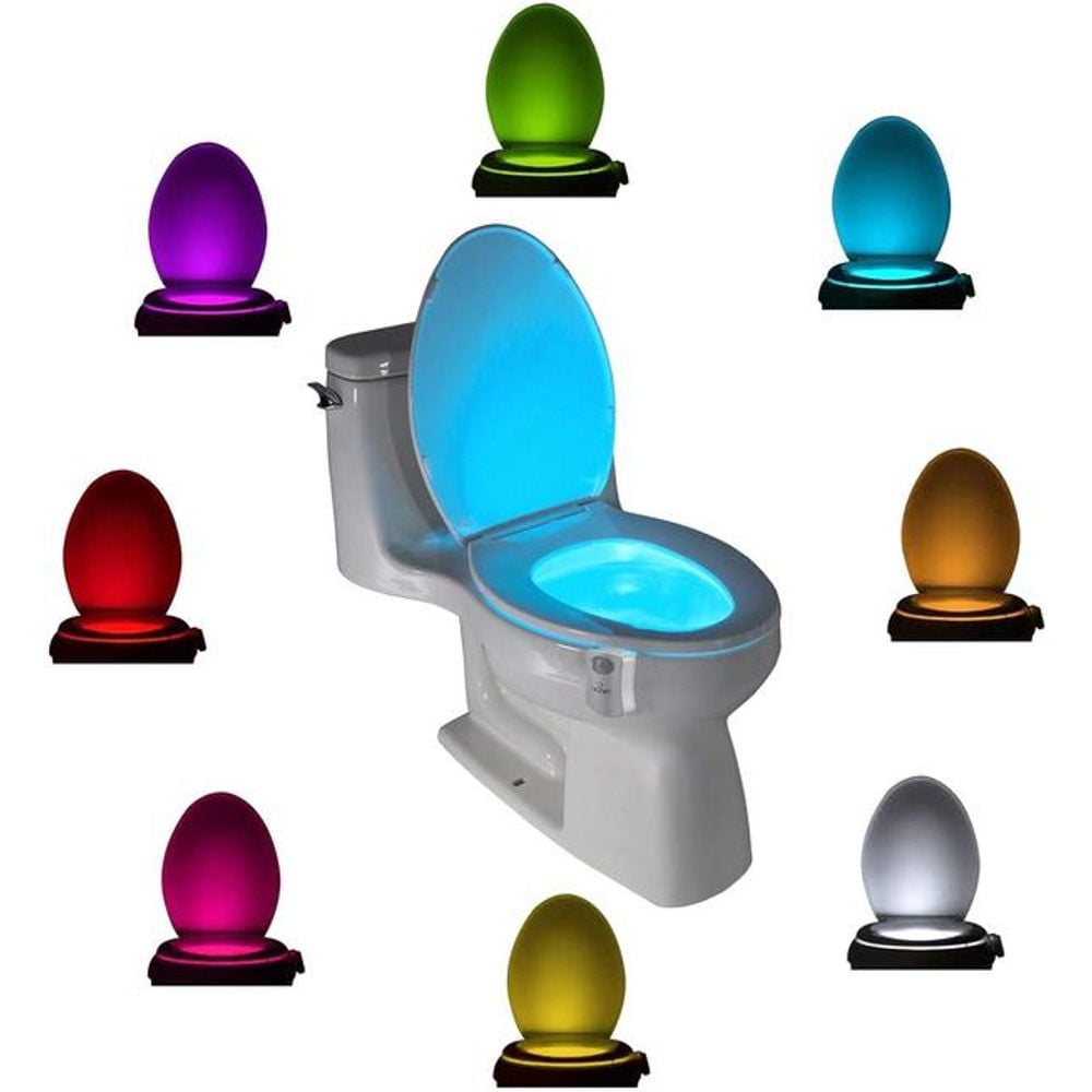 Fun Bathroom Motion Sensor LED The Original Toilet Night Light Tech Gadget 
