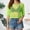 Green, variant on HuangHuanChen Women's Short Sleeve Tshirt Bodycon Tees Y2k See Through Blouse O Neck Mesh Crop Top for Women Clubwear Fishnet Top 1980S Black L
