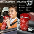 thumbnail image 5 of 30 Oz Tumbler Christmas Red and White Snowflakes Tumbler with Lid and Straw, Birthday Gift Cup for Friend Women Men Coffee Travel Mug Thanksgiving Day Halloween Christmas Gift Water Bottle, 5 of 7