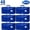 Blue, variant on Fehomix 6-Pack Extra Heavy Duty Moving Bags with Zippers, Large Storage Bags for Clothes, College Moving Supplies, Christmas Decor - Reinforced Handles & Durable Fabric for Secure Packing, Blue