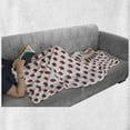 thumbnail image 6 of Fruits Soft Flannel Fleece Throw Blanket, Repeating Comic Red Apples Pattern with Worms Living Inside, Cozy Plush for Indoor and Outdoor Use, 50" x 60", Olive Green Dark Green, by Ambesonne, 6 of 6