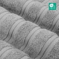 thumbnail image 3 of American Soft Linen Luxury Turkish Hand Towel Set, 100% Cotton 4 Piece Hand Face Towels for Bathroom and Kitchen, Light Grey, 3 of 9
