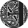 thumbnail image 1 of Ahgly Company Machine Washable Indoor Round Transitional Dark Goldray Area Rugs, 7' Round, 1 of 7