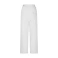 thumbnail image 5 of Zpanxa Mens Linen Pants Casual Joggers with Pockets Drawstring Sweatpants Lightweight Work Pants Loose Solid Color Beach Pants White XL, 5 of 7