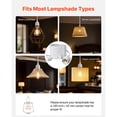 thumbnail image 6 of KFFKFF Plug-in Pendant Light Cord Kit, 16ft Extension Cords, 2-Pack E26 Lamp Socket Replacement, Durable and Reliable, Simple Installation, Hanging Light Kit with On/Off Switch and Socket Rings, 6 of 9