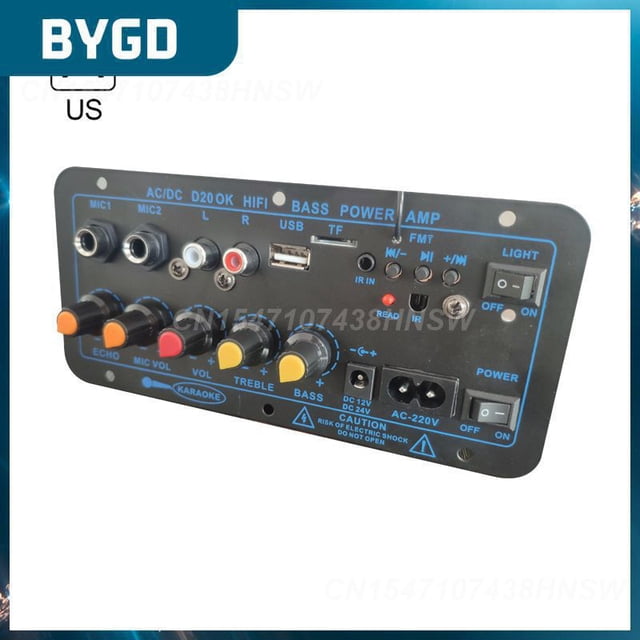 12v 24v Multifunctional Digital Power Amplifier Bluetooth Bluetooth Power Amplifier Board Subwoofer Car Accessories Ac 220v 200wEU PlugUnited States He Qiyong unisex