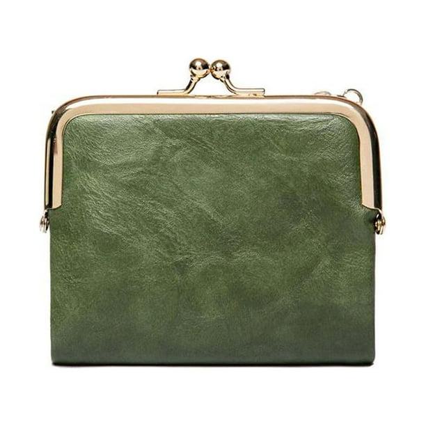 Golpe fuerte portafolios bolsillo plegable clip, cartera retrógrada, mula portátil, marco de metal, para oficina, cartera de moda para mujer